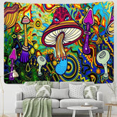 Lofaris Colorful Mystery Mushroom Novelty Wall Tapestry